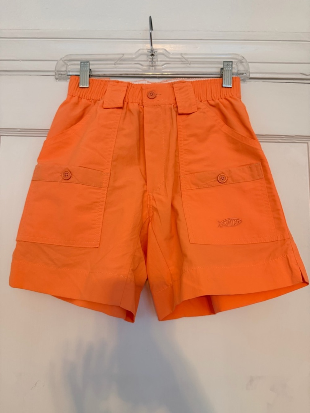 AFTCO original fishing shorts 6” light orange men’s 28